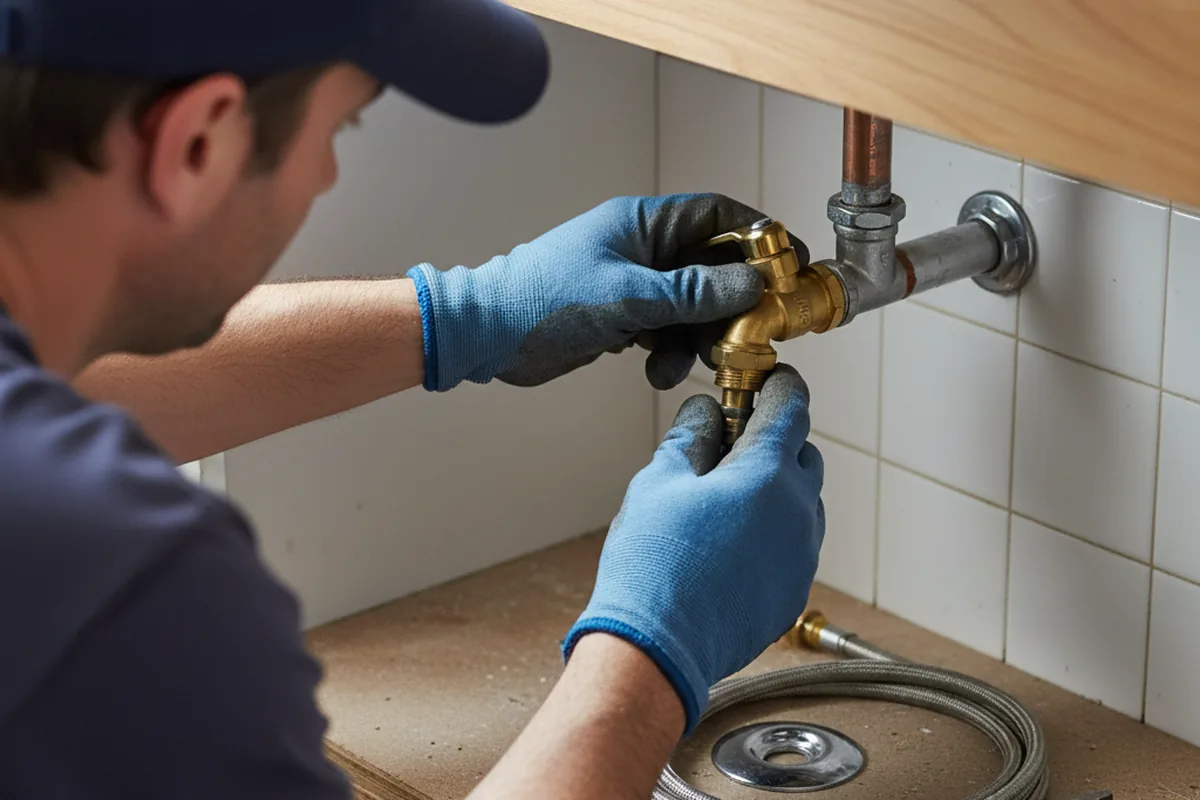 Shutoff valve and fitting work during Emergency Plumbing in Cochranton